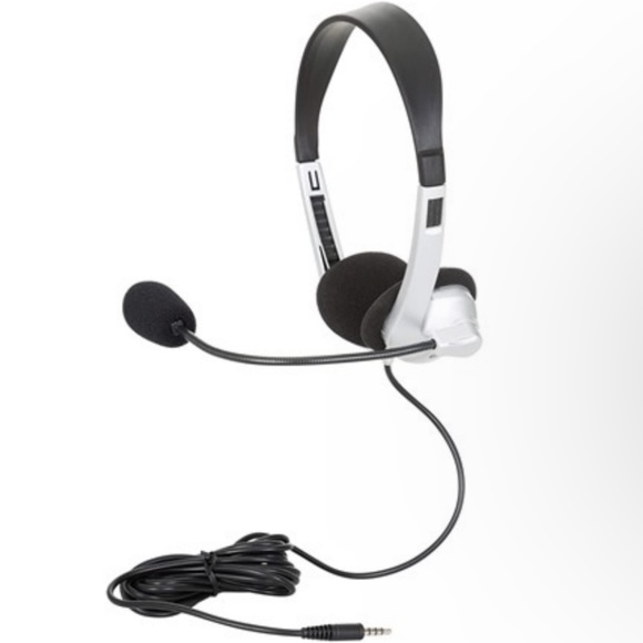 Stereo Headset with Boom Microphone Egghead Adjustable 8 ft cord PC Gaming Phone - Picture 1 of 7
